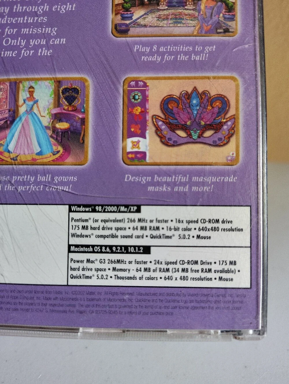 Barbie Rapunzel A Creative Adventure PC Game CD-ROM Mattel Rare Used Vintage